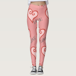 Leggings der rosa und roten Herzmuskulatur