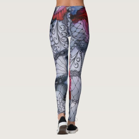 Leggings der schwarzen Rose (Rückseite)