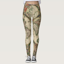 Leggings der Weltkarten-1689