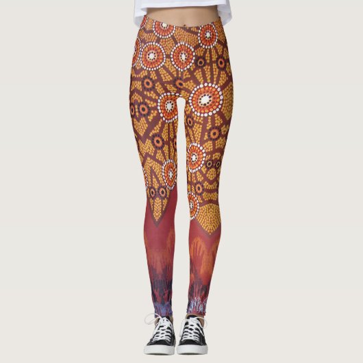 Leggings des Aborigine-Tanzes erwachen (Vorderseite)