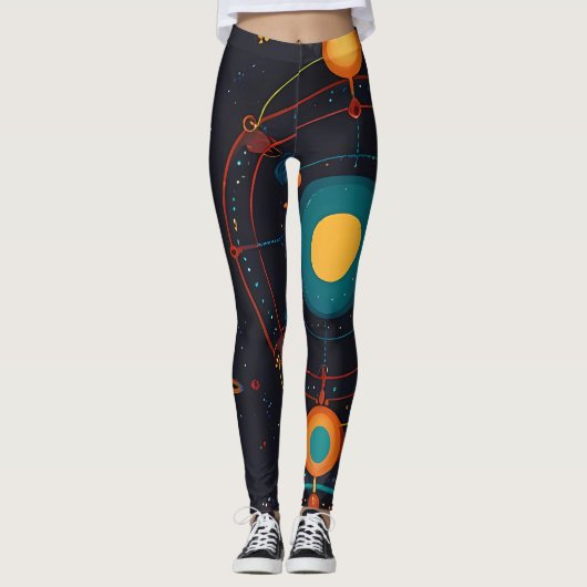 Leggings des dynamischen Sonnensystems der kosmisc (Vorderseite)