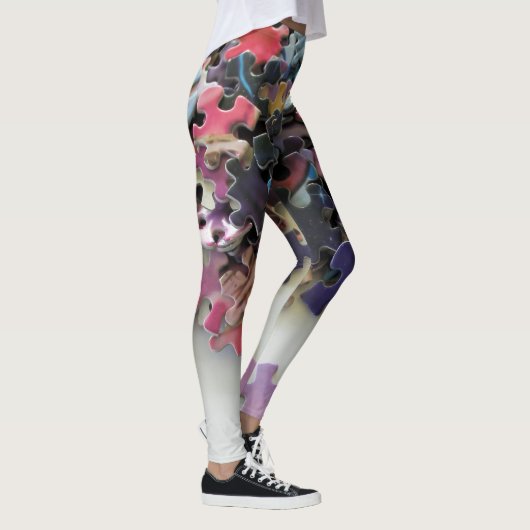 Leggings des farbenfrohen Puzzles (Rechts)