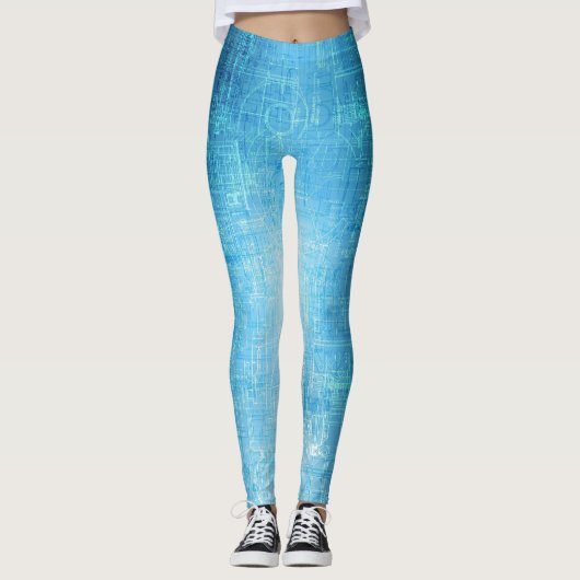 Leggings des künstlerischen Blueprints - Styling (Vorderseite)