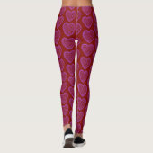 Leggings des lila Herzens (Rückseite)