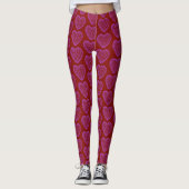 Leggings des lila Herzens (Vorderseite)