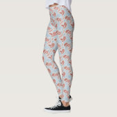 Leggings des Rauchrotes-Blaues Paisley-Muster (Links)