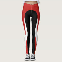 Leggings des roten/weißen/roten/schwarzen Musters
