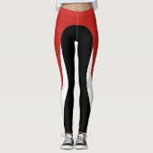Leggings des roten/weißen/schwarzen Musters (Vorderseite)