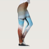 Leggings des Siena-Türkis-abstrakte Tanz-II (Rechts)