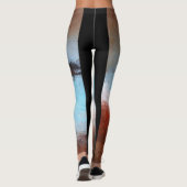 Leggings des Siena-Türkis-abstrakte Tanz-II (Rückseite)