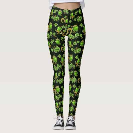 Leggings des St. Patrick's Day Pop (Vorderseite)