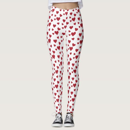 Leggings des Valentinstag-Patterns (Vorderseite)