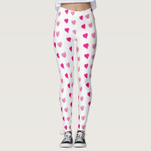 Leggings des weißen Herzens