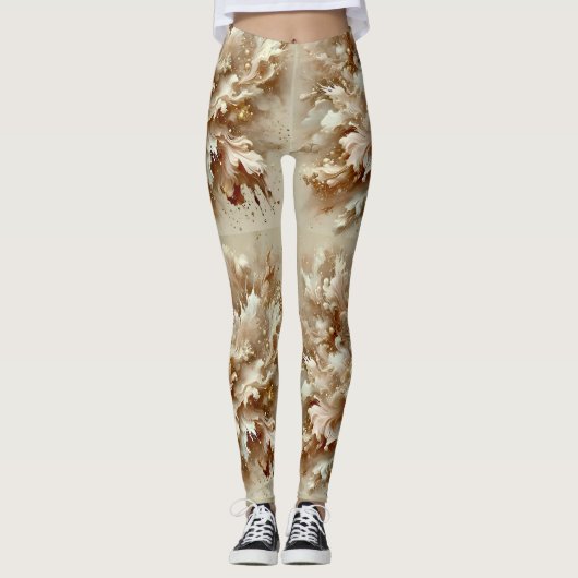 Leggings ~ FALL Brown Beige ~ (Vorderseite)