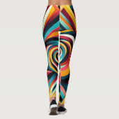 Leggings - Farbiges geometrisches Design (Rückseite)