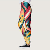 Leggings - Farbiges geometrisches Design (Links)