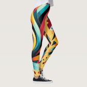 Leggings - Farbiges geometrisches Design (Rechts)