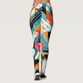 Leggings - Farbiges geometrisches Design, Kunst (Rückseite)