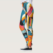 Leggings - Farbiges geometrisches Design, Kunst (Links)