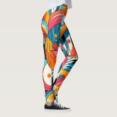 Leggings - Farbiges geometrisches Design, Kunst (Rechts)