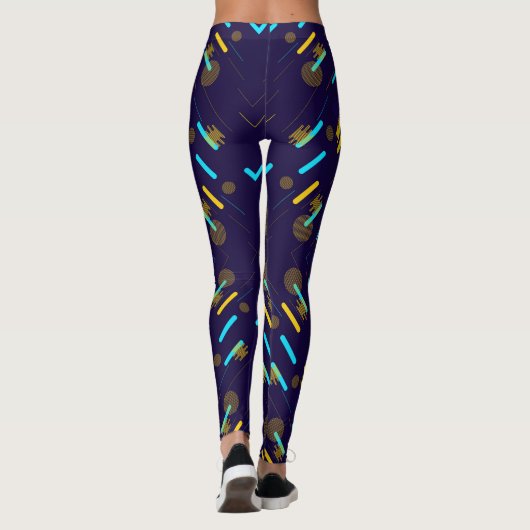 Leggings feature a dark purple background  (Rückseite)