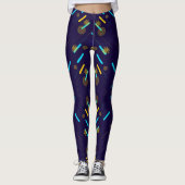Leggings feature a dark purple background  (Vorderseite)