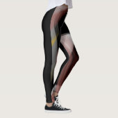 Leggings Fitness Abstrakt Art Black Powdery (Rechts)