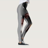 Leggings Fitness Abstrakt Art Black Powdery (Rechts)