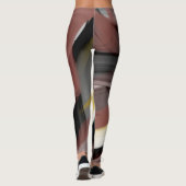 Leggings Fitness Abstrakt Art Black Powdery (Rückseite)