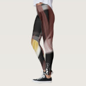 Leggings Fitness Abstrakt Art Black Powdery (Links)