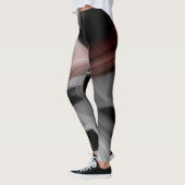 Leggings Fitness Abstrakt Art Black Powdery (Links)