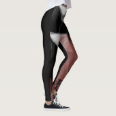 Leggings Fitness Abstrakt Art Black Powdery (Rechts)