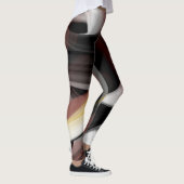 Leggings Fitness Abstrakt Art Black Powdery (Rechts)