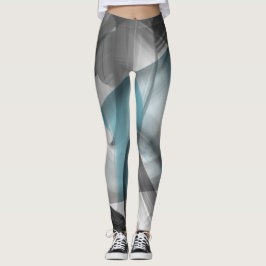 Leggings Fitness Abstrakt Art Blue Ozean