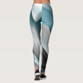 Leggings Fitness Abstrakt Art Blue Ozean (Rückseite)
