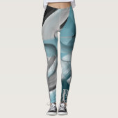 Leggings Fitness Abstrakt Art Blue Ozean (Vorderseite)