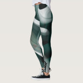 Leggings Fitness Art Green Emerald Abstrakt Art (Links)