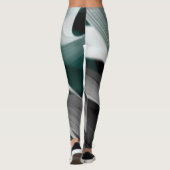 Leggings Fitness Art Green Emerald Abstrakt Art (Rückseite)