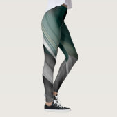 Leggings Fitness Art Green Emerald Abstrakt Art (Rechts)