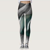 Leggings Fitness Art Green Emerald Abstrakt Art (Vorderseite)