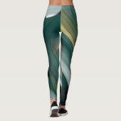 Leggings Fitness Art Green Emerald Abstrakt Art (Rückseite)