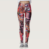 Leggings – Fragmentierter Puls (Vorderseite)