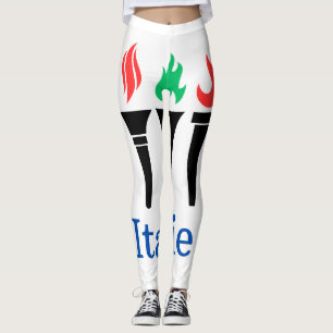 Leggings Frau Athleten Logo Sport italienisch 