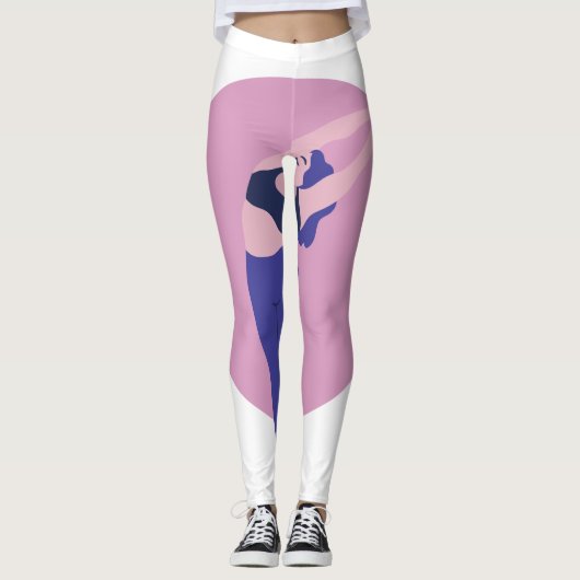 Leggings Frau Athleten rosafarben (Vorderseite)