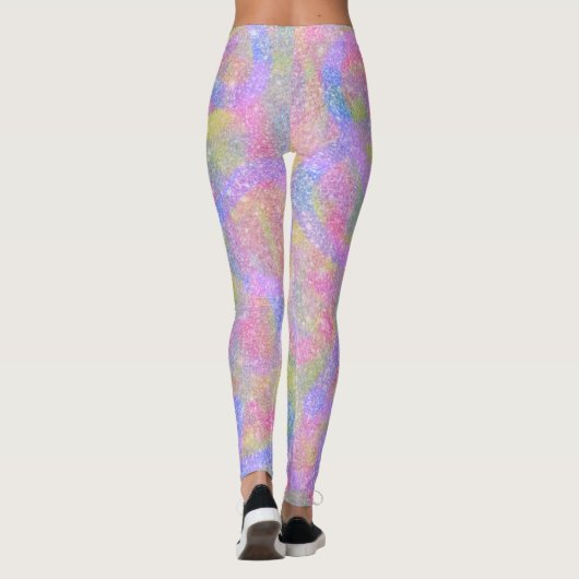 Leggings - Funkelnd Pastelenbogen (Rückseite)