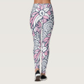 Leggings für abstrakte Blume (Rückseite)