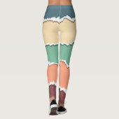 Leggings für abstrakte Farbblöcke (Rückseite)