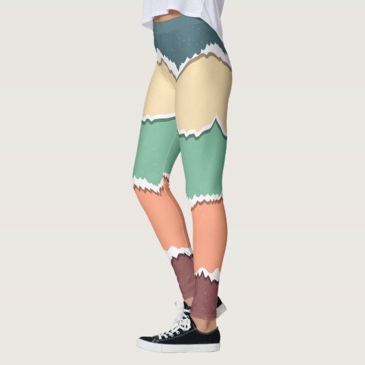 Leggings für abstrakte Farbblöcke (Links)