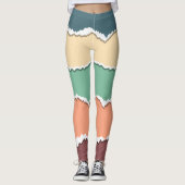 Leggings für abstrakte Farbblöcke (Vorderseite)
