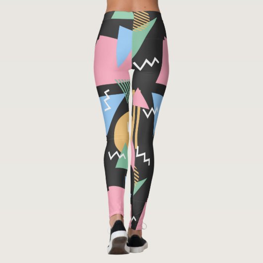 Leggings für abstrakte Memphis-Muster (Rückseite)